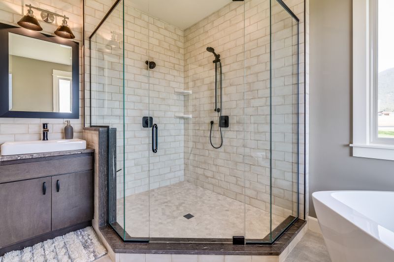 Open Frameless Shower with Minimalist Design